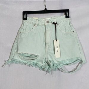 NWT ROLLA’S Dusters Short Size 24 Sky Worn Distressed 100% Cotton
